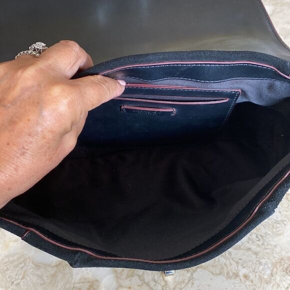 Zara Basic Collection Suede Satchel Bag - Picture 9 of 12